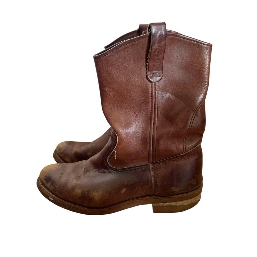 Red Wing Pecos 1105 Mens Size 11.5 D Pull-On Work Boot USA Made Reddish Brown